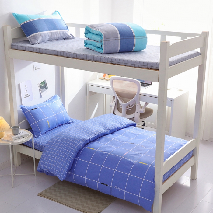 91家纺网 家纺一手货源 找家纺 牛魔王 2022新款12868大学生全棉三件套羽丝棉六件套 简约之约