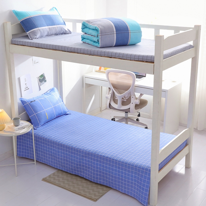 91家纺网 家纺一手货源 找家纺 牛魔王 2022新款12868大学生全棉三件套羽丝棉六件套 简约之约