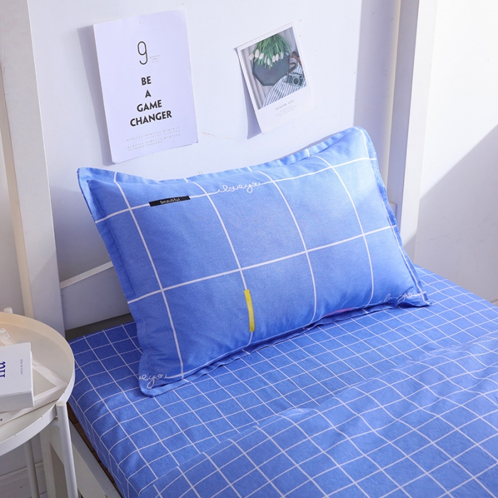 91家纺网 家纺一手货源 找家纺 牛魔王 2022新款12868大学生全棉三件套羽丝棉六件套 简约之约