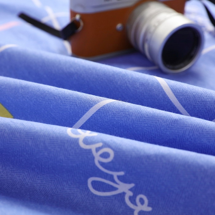 91家纺网 家纺一手货源 找家纺 牛魔王 2022新款12868大学生全棉三件套羽丝棉六件套 简约之约