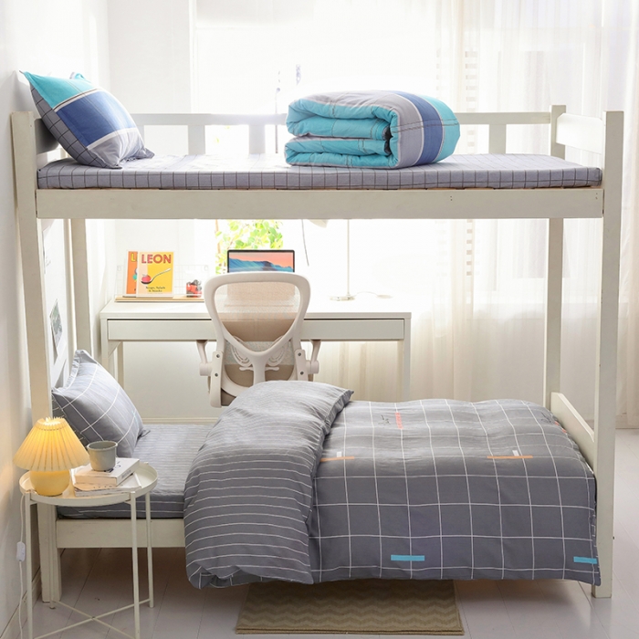 91家纺网 家纺一手货源 找家纺 牛魔王 2022新款12868大学生全棉三件套羽丝棉六件套 洛克空间