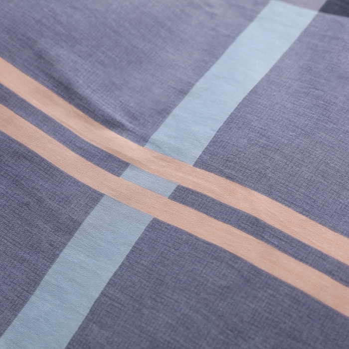 91家纺网 家纺一手货源 找家纺 牛魔王 2022新款12868大学生全棉三件套羽丝棉六件套 条纹之旅