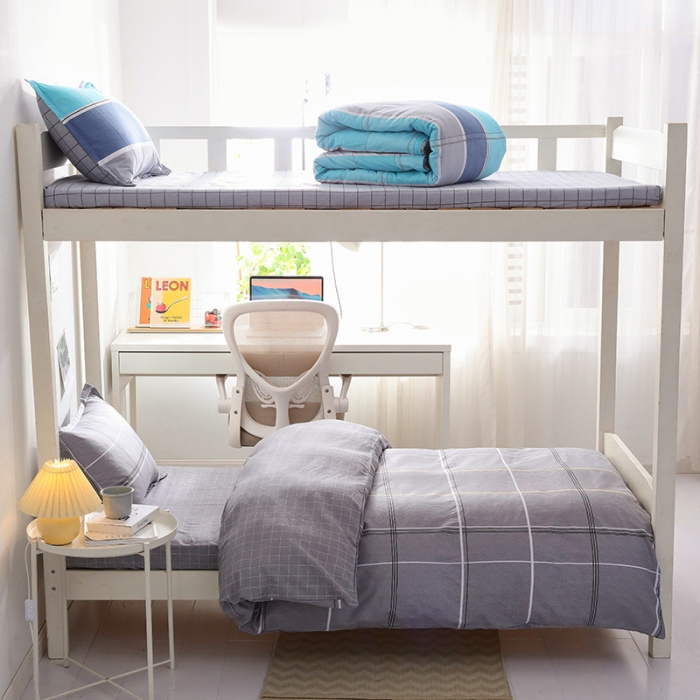 91家纺网 家纺一手货源 找家纺 牛魔王 2022新款12868大学生全棉三件套羽丝棉六件套 追梦年华