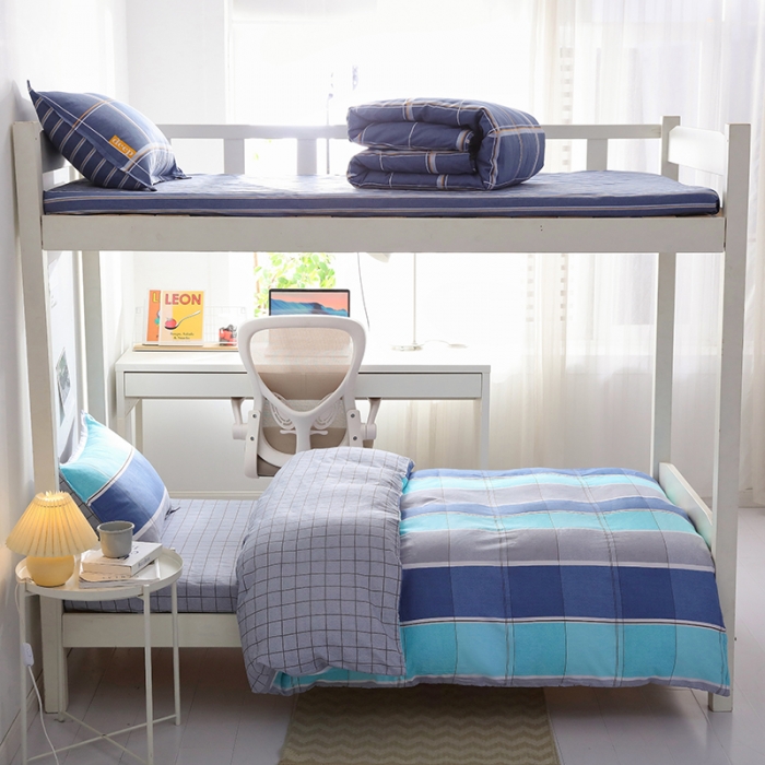 91家纺网 家纺一手货源 找家纺 牛魔王 2022新款12868大学生全棉三件套羽丝棉六件套 自由世界