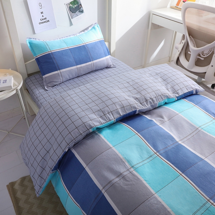 91家纺网 家纺一手货源 找家纺 牛魔王 2022新款12868大学生全棉三件套羽丝棉六件套 自由世界