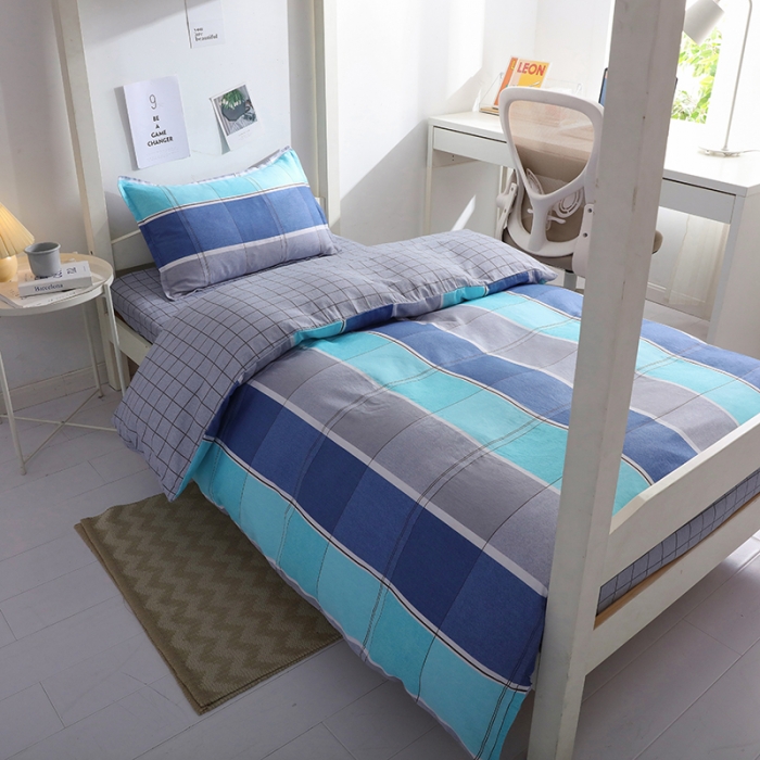 91家纺网 家纺一手货源 找家纺 牛魔王 2022新款12868大学生全棉三件套羽丝棉六件套 自由世界