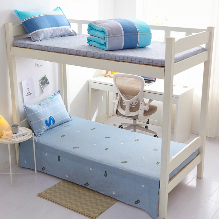 91家纺网 家纺一手货源 找家纺 牛魔王 2022新款12868大学生全棉三件套羽丝棉六件套 绅士品格