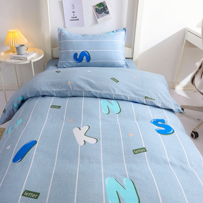 91家纺网 家纺一手货源 找家纺 牛魔王 2022新款12868大学生全棉三件套羽丝棉六件套 绅士品格