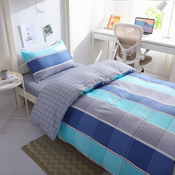 91家纺网 家纺一手货源 找家纺 牛魔王 2022新款12868大学生全棉三件套羽丝棉六件套 自由世界