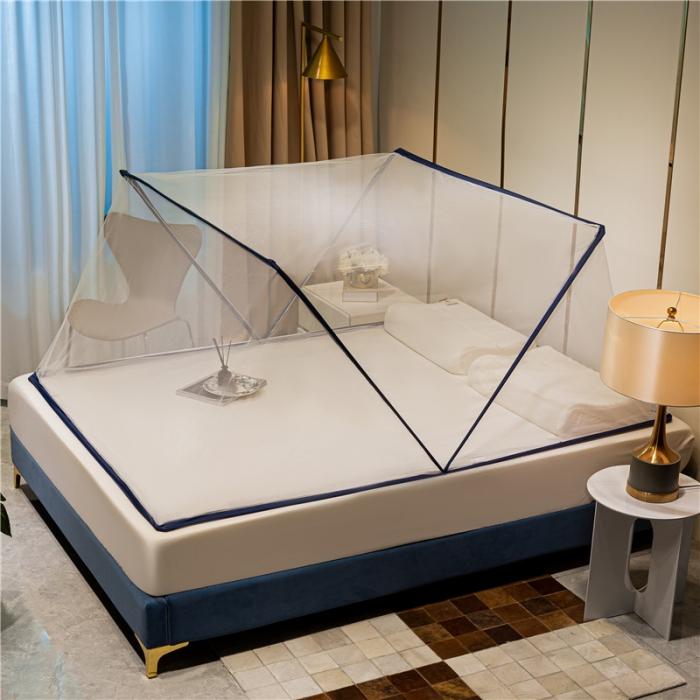 91家纺网 家纺一手货源 找家纺 2024网红英伦可折叠无底蚊帐 (普通款无固定器)