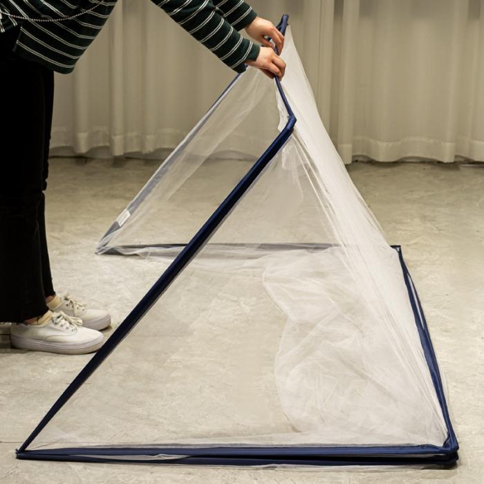 91家纺网 家纺一手货源 找家纺 2024网红英伦可折叠无底蚊帐 (普通款无固定器)