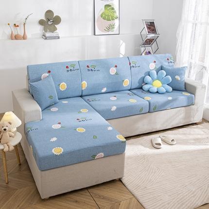 91家纺网 家纺一手货源 找家纺 沐沐家纺 2026新款冰丝印花沙发笠 朝气葵