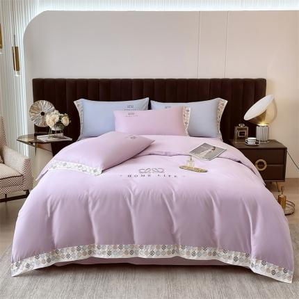 91家纺网 家纺一手货源 找家纺 798家纺 2022新款全棉水洗棉刺绣套件 丽芙-粉