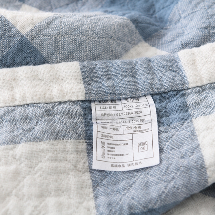 91家纺网 家纺一手货源 找家纺 雯雨 2022新款无印风纱布毛巾被夏被直播 素雅兰