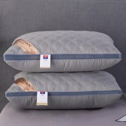 梵羽枕芯 2022新款三线格绗缝枕 灰色立体绗缝枕