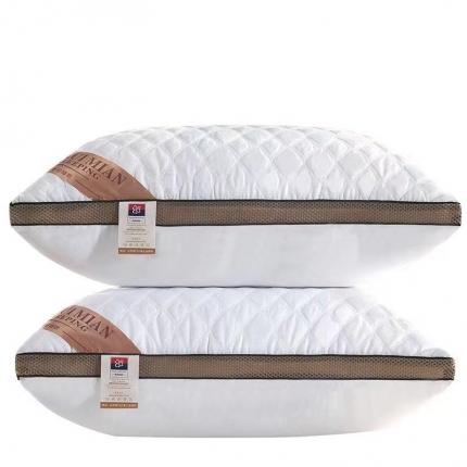 梵羽枕芯 2022新款三线格绗缝枕 咖网立体绗缝枕