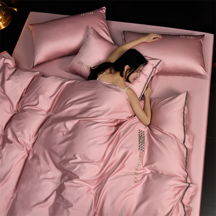 91家纺网 家纺一手货源 找家纺 瑞驰 2022新款长绒棉-米尔顿系列 米尔顿-温柔粉