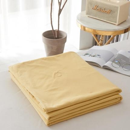 91家纺网 家纺一手货源 找家纺 简煦家居 2025新款纯色凉感全棉夏被夏凉被被子空调被 嫩黄