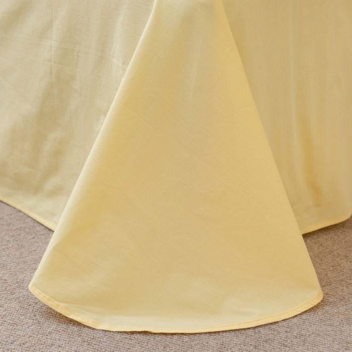 91家纺网 家纺一手货源 找家纺 艾莱2022新款华夫格全棉水洗棉四件套-卡诺凡卡诺凡-柠檬黄