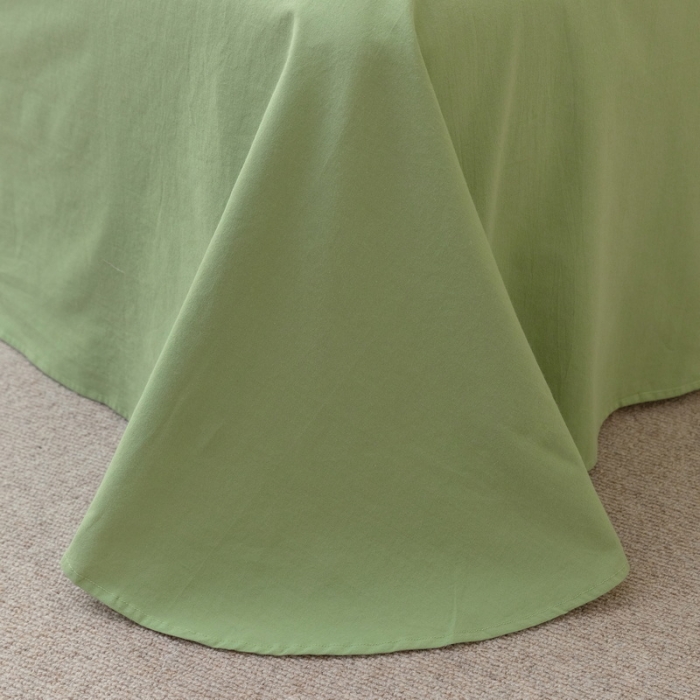 91家纺网 家纺一手货源 找家纺 艾莱2022新华夫格全棉水洗棉四件套-卡诺凡卡诺凡-牛油果绿