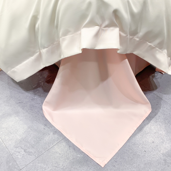 91家纺网 家纺一手货源 找家纺 安妮家居 2022新款水洗真丝刺绣四件套-花漾 白色