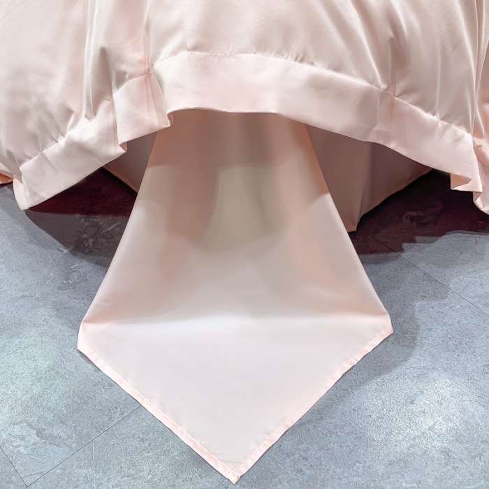 91家纺网 家纺一手货源 找家纺 安妮家居 2022新款水洗真丝刺绣四件套-花漾 柔粉