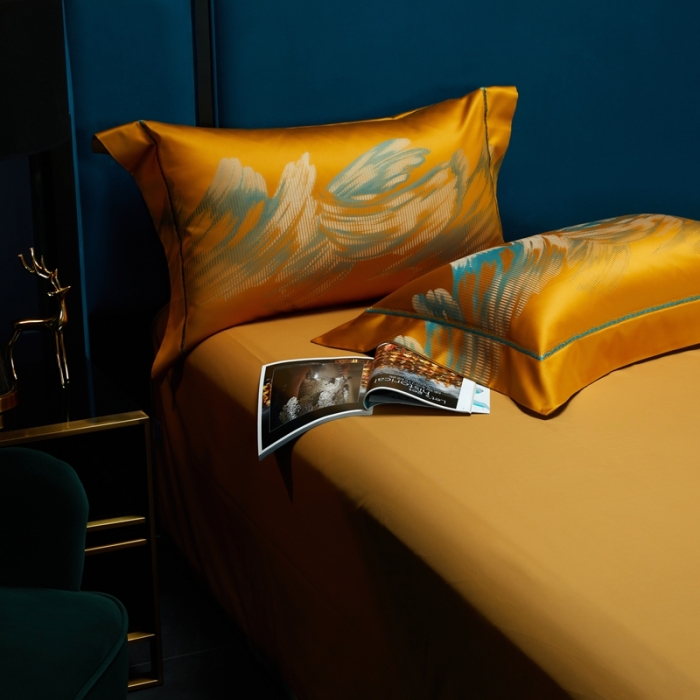 91家纺网 家纺一手货源 找家纺 （总）雅韵诗真丝馆 2023新款全棉色织提花四件套（不退换）