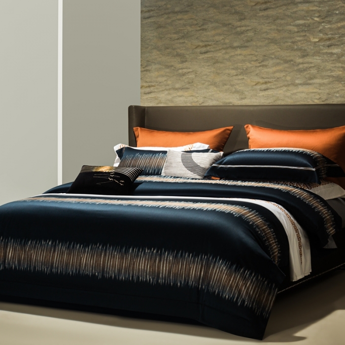 91家纺网 家纺一手货源 找家纺 雅韵诗真丝馆 2023新款全棉色织提花四件套 泽西