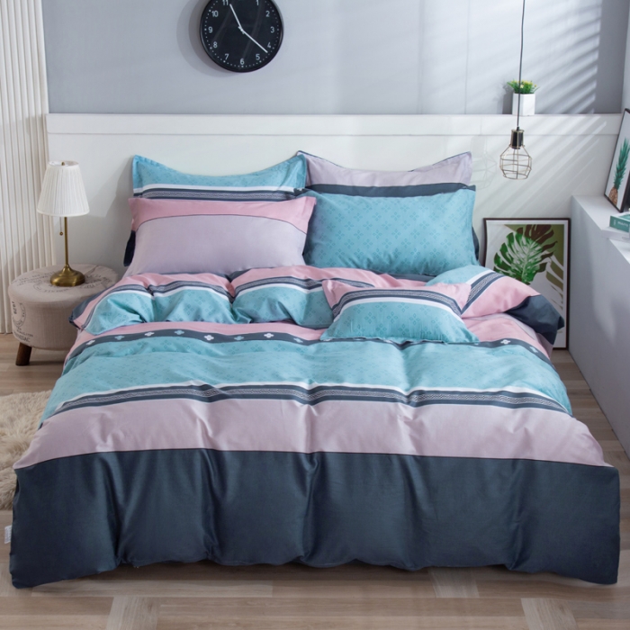 91家纺网 家纺一手货源 找家纺 雨萝家纺 2022新款纯棉四件套全棉学生宿舍三件套 绅度