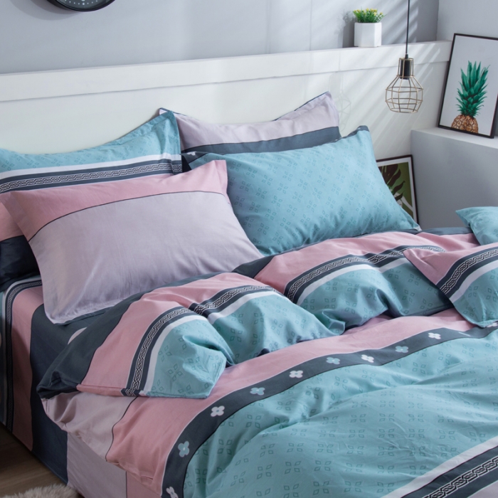 91家纺网 家纺一手货源 找家纺 雨萝家纺 2022新款纯棉四件套全棉学生宿舍三件套 绅度