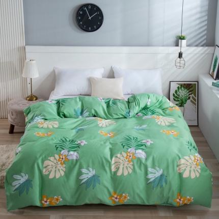 91家纺网 家纺一手货源 找家纺 雨萝家纺 2022新款纯棉被套全棉被罩 蔓香-绿