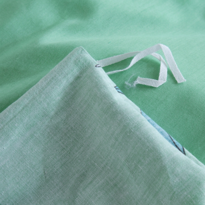 91家纺网 家纺一手货源 找家纺 雨萝家纺 2022新款纯棉被套全棉被罩 蔓香-绿