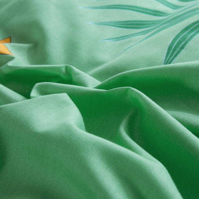 91家纺网 家纺一手货源 找家纺 雨萝家纺 2022新款纯棉被套全棉被罩 蔓香-绿