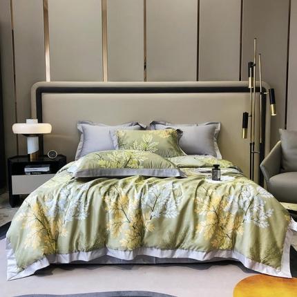 91家纺网 家纺一手货源 找家纺 (总)馨乐 2022新款亲肤印花卡通水洗天丝夏被四件套