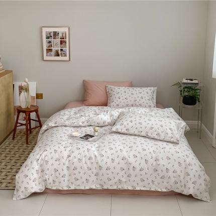 91家纺网 家纺一手货源 找家纺 棉眠 2022春夏新款全棉混搭四件套 松饼小姐（枕套可混搭可碎花）