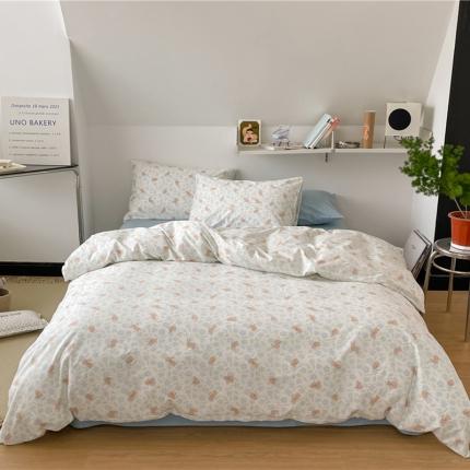 91家纺网 家纺一手货源 找家纺 棉眠 2022春夏新款全棉混搭四件套 月小野（枕套可混搭可碎花）