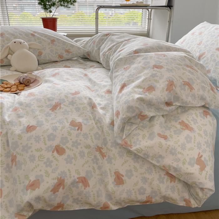 91家纺网 家纺一手货源 找家纺 棉眠 2022春夏新款全棉混搭四件套 月小野（枕套可混搭可碎花）