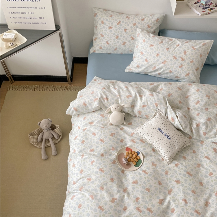 91家纺网 家纺一手货源 找家纺 棉眠 2022春夏新款全棉混搭四件套 月小野（枕套可混搭可碎花）