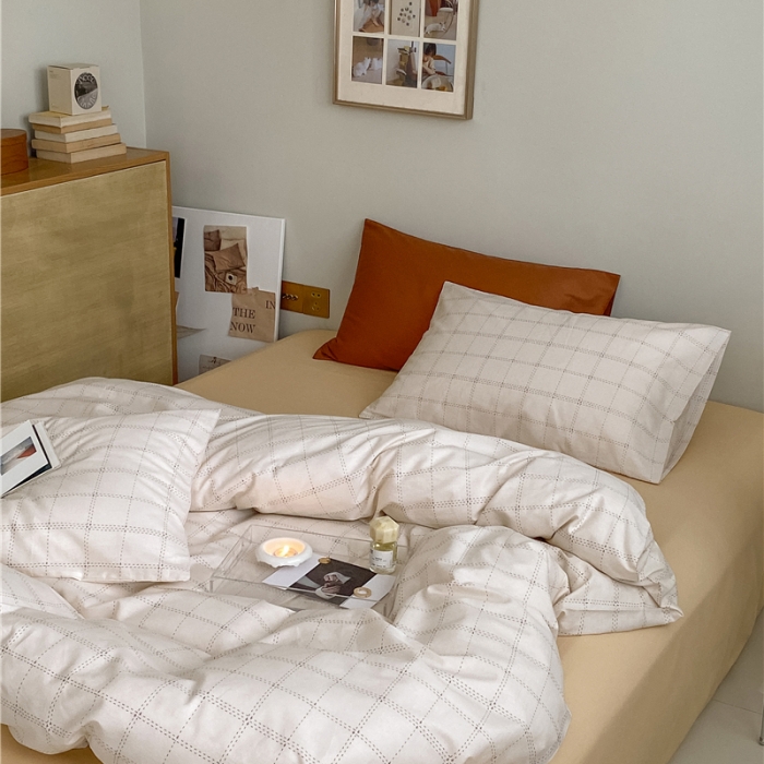 91家纺网 家纺一手货源 找家纺 棉眠 2022春夏新款全棉混搭四件套 格雷先生（枕套默认混搭）