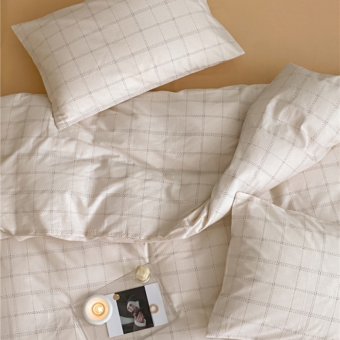 91家纺网 家纺一手货源 找家纺 棉眠 2022春夏新款全棉混搭四件套 格雷先生（枕套默认混搭）