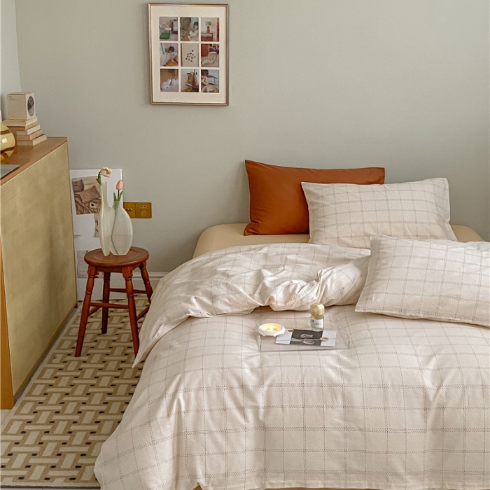 91家纺网 家纺一手货源 找家纺 棉眠 2022春夏新款全棉混搭四件套 格雷先生（枕套默认混搭）