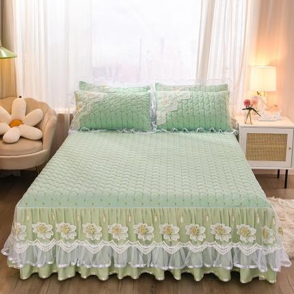 91家纺网 家纺一手货源 找家纺 （总）瑞宝 2025新款花海磨毛夹棉单品床裙