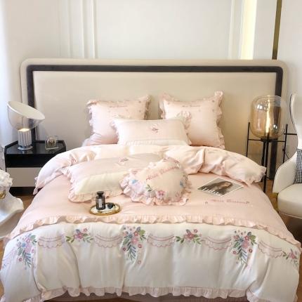 91家纺网 家纺一手货源 找家纺 （总）初拾 2022新款60支兰精天丝四件套-洛丽塔