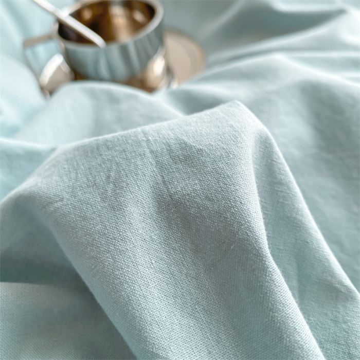 91家纺网 家纺一手货源 找家纺 眠帛 2022新款水洗棉贝壳绣边四件套 繁星兰-灰