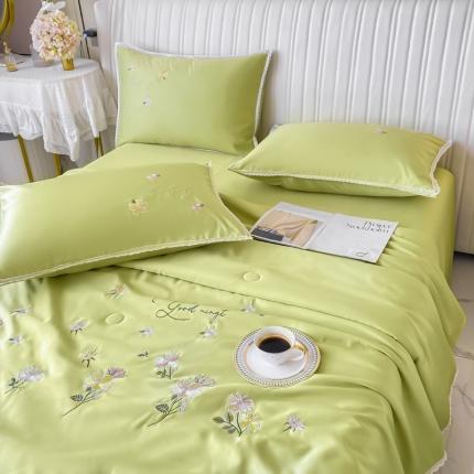 91家纺网 家纺一手货源 找家纺 （总）安妮家居 2022新款水洗真丝夏被四件套