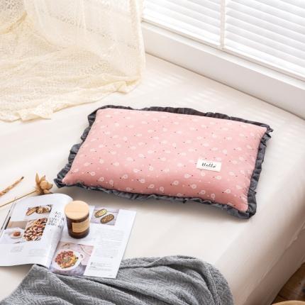 91家纺网 家纺一手货源 找家纺 总明星枕业 2022新款田园风纯棉荞麦壳枕头花边全荞麦皮枕芯