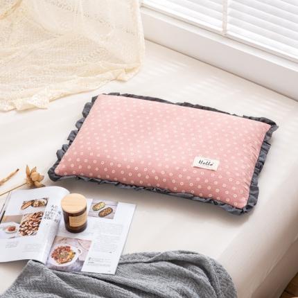 91家纺网 家纺一手货源 找家纺 总明星枕业 2022新款田园风纯棉荞麦壳枕头花边全荞麦皮枕芯