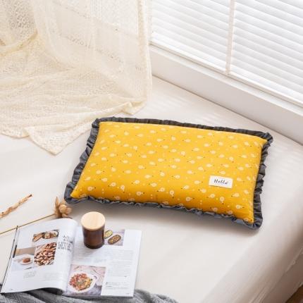 91家纺网 家纺一手货源 找家纺 总明星枕业 2022新款田园风纯棉荞麦壳枕头花边全荞麦皮枕芯