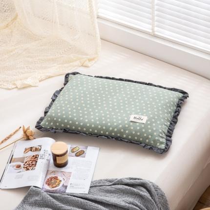 91家纺网 家纺一手货源 找家纺 总明星枕业 2022新款田园风纯棉荞麦壳枕头花边全荞麦皮枕芯