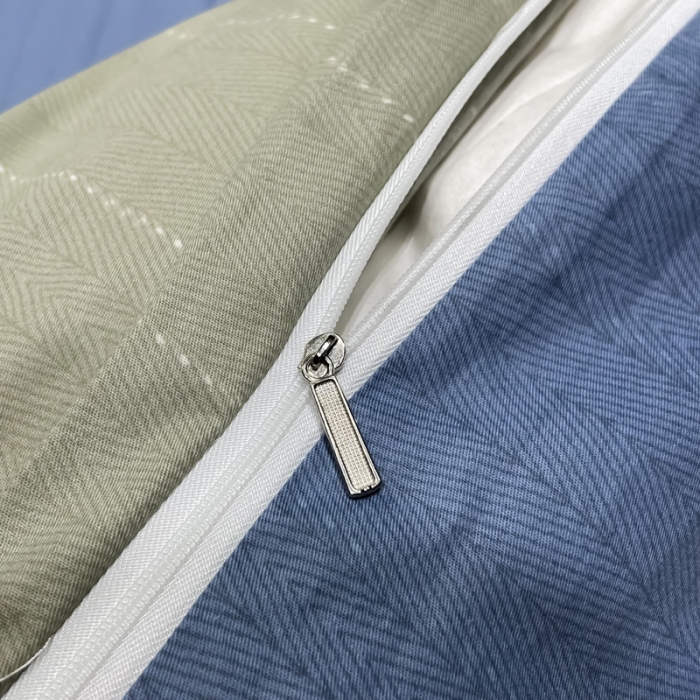 91家纺网 家纺一手货源 找家纺 金爱家 2023新款全棉13372简约条格四件套 新克罗